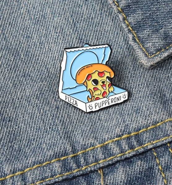 Pupperoni Pizza Enamel Pin